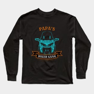 Papa's Biker Gang Father's Day Long Sleeve T-Shirt